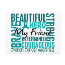 Tribute Square Friend Ovarian Cancer Postcard