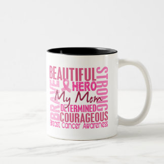 Tribute Square Mom Breast Cancer Two-Tone Coffee Mug