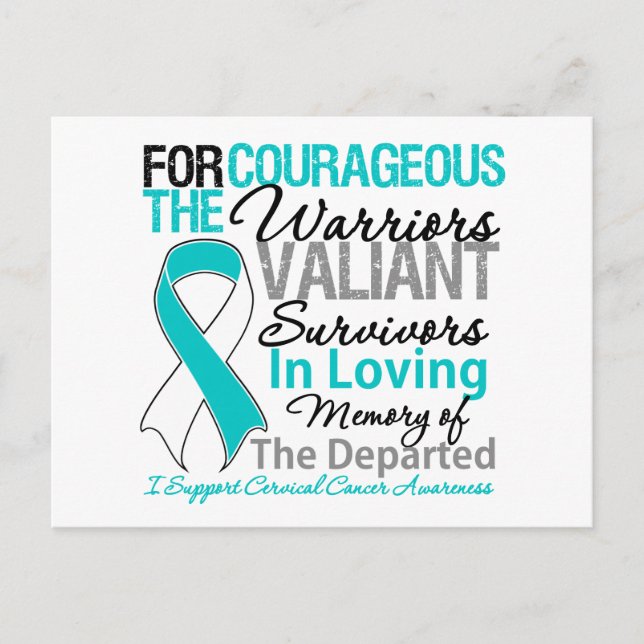 Tribute Support Cervical Cancer Awareness Postcard (Front)