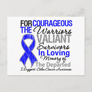 Tribute Support Colon Cancer Awareness Postcard