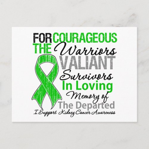 Tribute Support Kidney Cancer Awareness Postcard