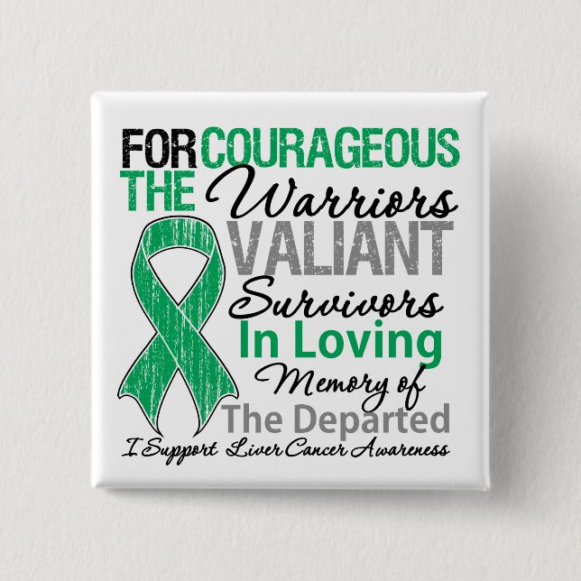 Tribute Support Liver Cancer Awareness Button (Front)