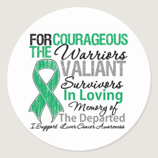 Tribute Support Liver Cancer Awareness Classic Round Sticker