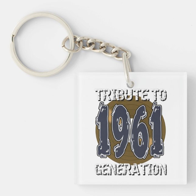 Tribute to 1961 generation anniversary keychain (Front)
