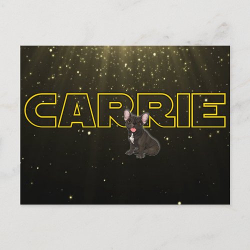 Tribute to Carrie Postcard