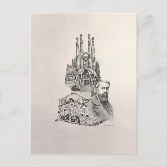 "Tribute to Gaudi" Postcard (Front)