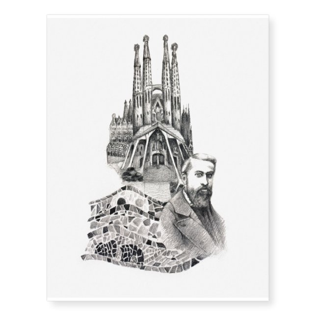 Tribute to Gaudi. Temporary Tattoos (Front)