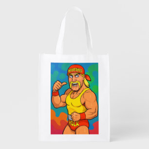Tribute to Hulk Hogan Grocery Bag