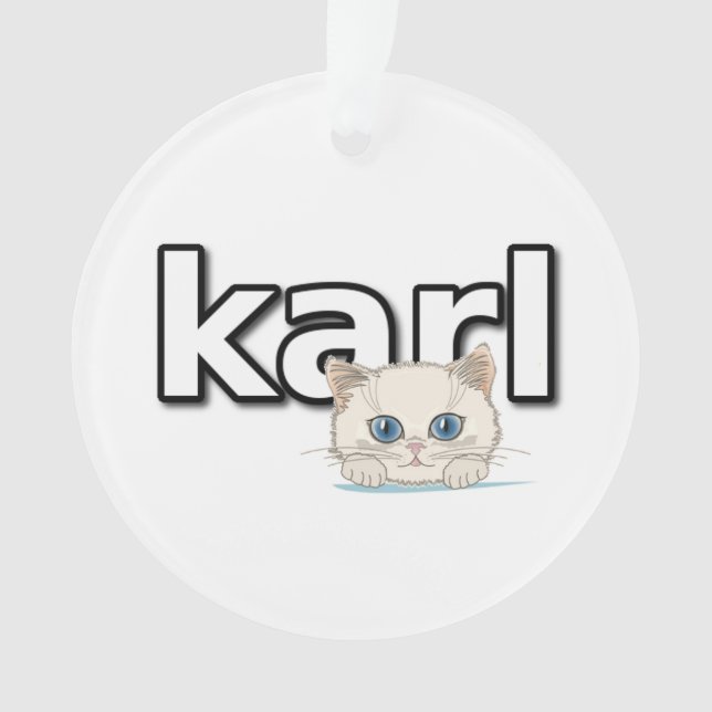 Tribute to Karl Lagerfeld Ornament (Front)