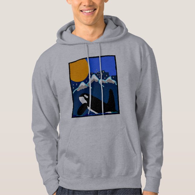 tribute to killer whale ruffles hoodie (Front)