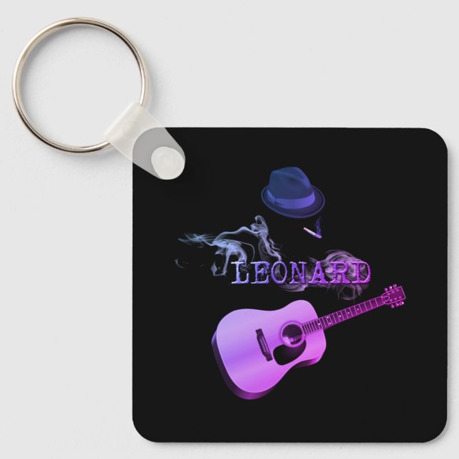Tribute to Leonard cigarette purple Keychain (Front)