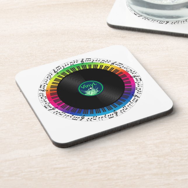Tribute to music beverage coaster (Left Side)