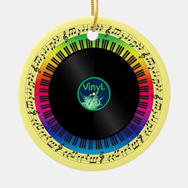 Tribute to music ceramic ornament (Front)