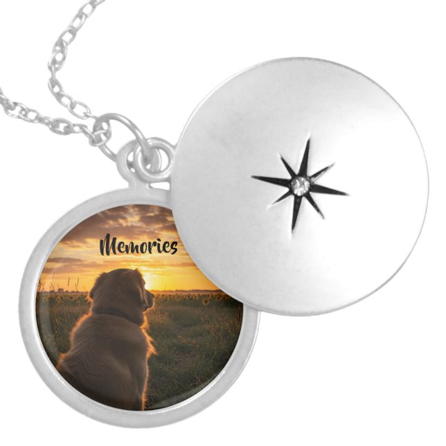 Tribute to my Great Pyrenees dog, Locket Necklace (Front)