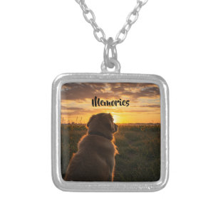 Tribute to my Great Pyrenees dog, Silver Plated Necklace