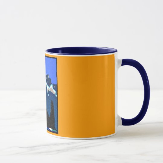 tribute to Ruffles Killer Whale blue and yellow co Mug
