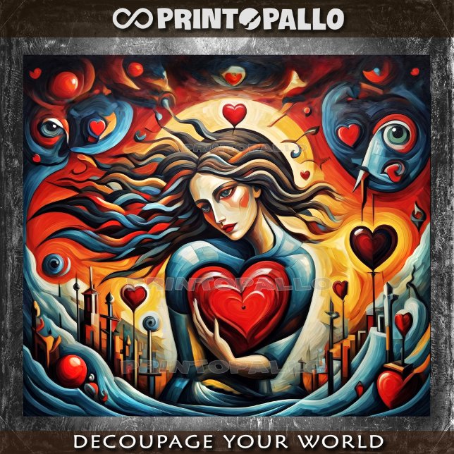 Tribute to surrealism and cubism #2: Love saves! Tissue Paper (Creator Uploaded)