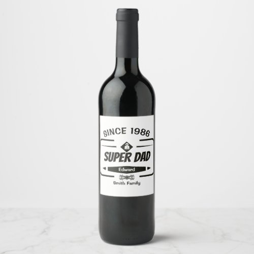 Tribute to the super hero wine label