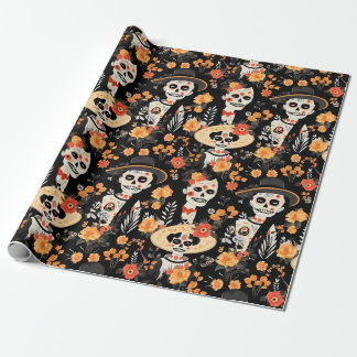Tribute to the tradition of the Day of the Dead Wrapping Paper