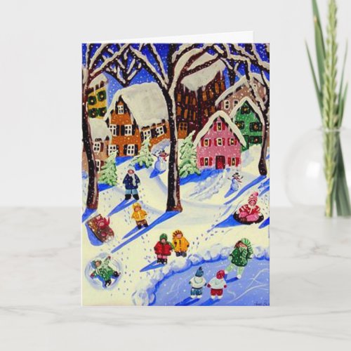 Tribute To Vince Guaraldi Ice Skaters Holiday Card