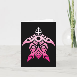 Tribyl Turtle Breast Cancer Awareness Hawaiian Pol Card