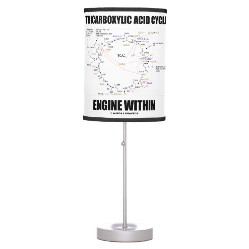 Tricarboxylic Acid Cycle Engine Within Krebs Cycle Table Lamp