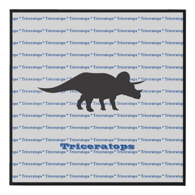 Triceratops 2 faux canvas print (Front)