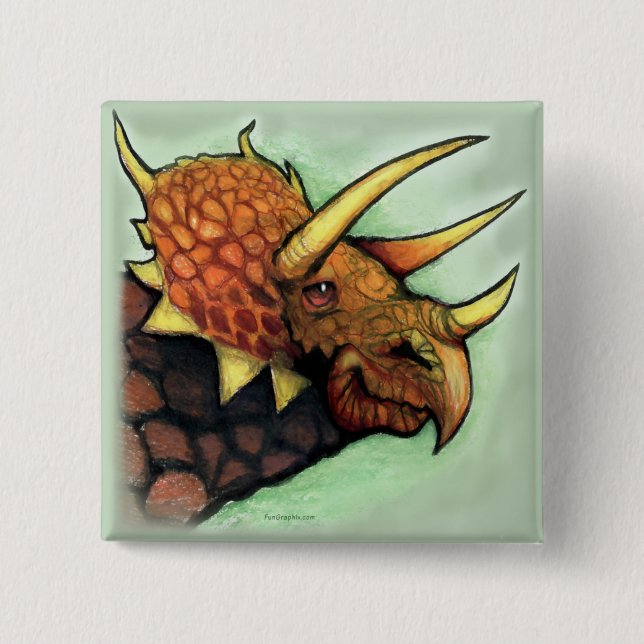 Triceratops Button (Front)