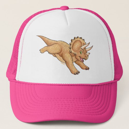 Triceratops cartoon trucker hat