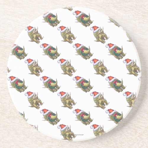 Triceratops Christmas Coaster