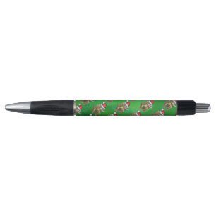 Triceratops Christmas Green Pen