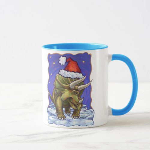 Triceratops Christmas Mug
