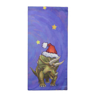 Triceratops Christmas Napkin