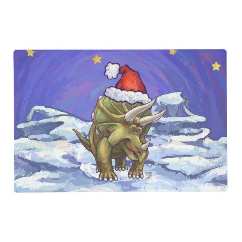 Triceratops Christmas Placemat