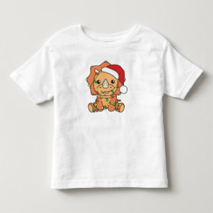 Triceratops Christmas Winter Animals Holiday Dinos Toddler T-shirt