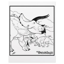 Triceratops - Coloring Page.