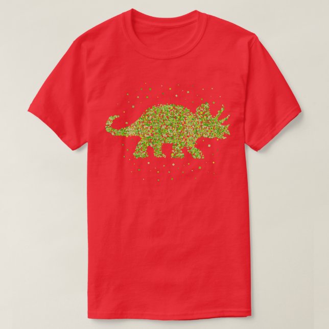 Triceratops Cretaceous Dino Dinosaur T-Shirt (Design Front)