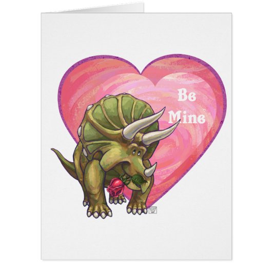 Triceratops Dino Rose and Heart (Front)