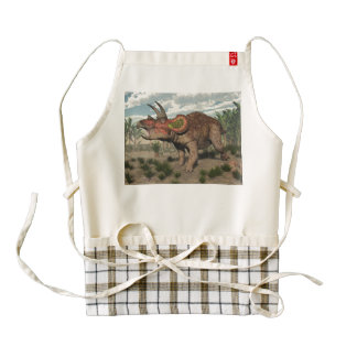Triceratops dinosaur - 3D render Zazzle HEART Apron