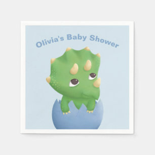 Triceratops Dinosaur Baby Shower Party Supplies Paper Napkins