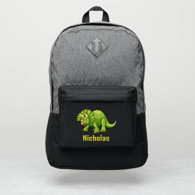 Triceratops Dinosaur Design Backpack