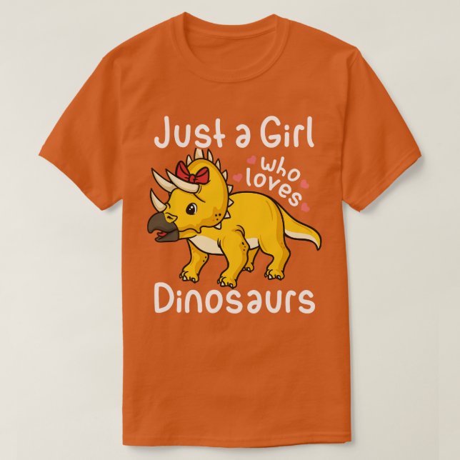 Triceratops Dinosaur Lover T-Shirt (Design Front)