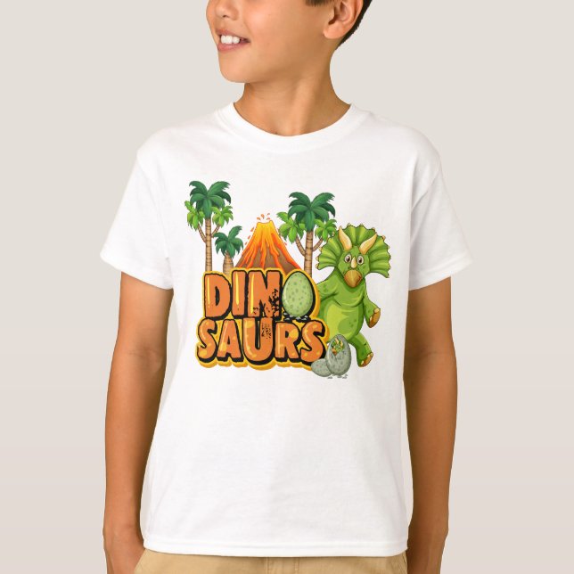Triceratops Dinosaur T-Shirt (Front)