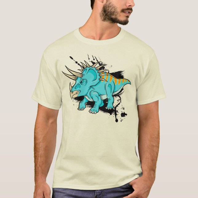 Triceratops Dinosaur  T-Shirt (Front)