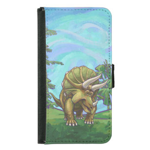 Triceratops Electronics Wallet Phone Case For Samsung Galaxy S5