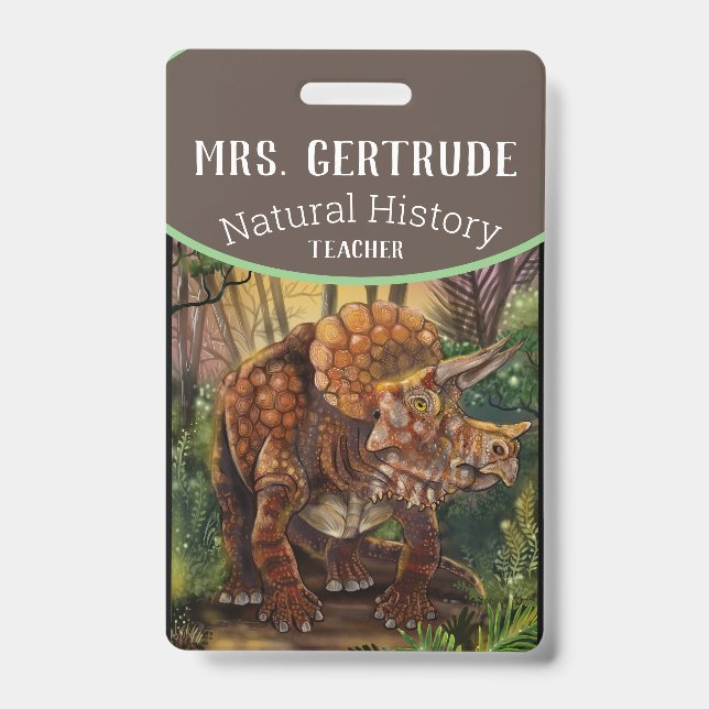 Triceratops Forest Badge (Front)