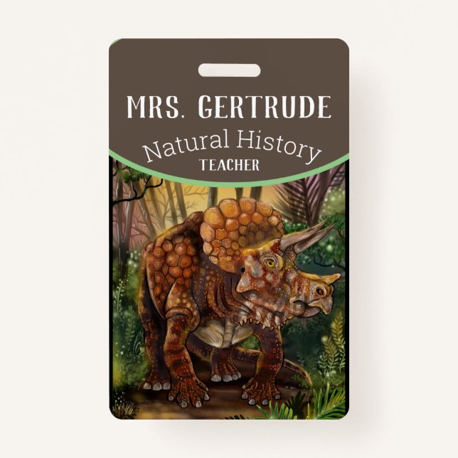 Triceratops Forest Badge (Front)