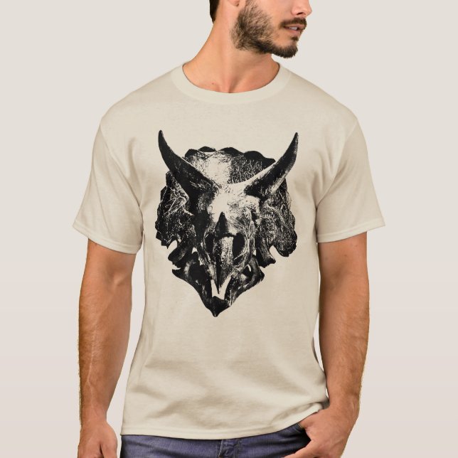 Triceratops Fossil Skull T-Shirt (Front)