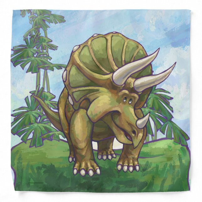 Triceratops Gifts & Accessories Bandana (Front)