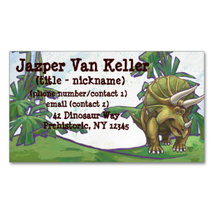Triceratops Gifts & Accessories Business Card Magnet